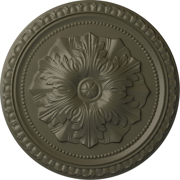 Ekena Millwork Richmond Ceiling Medallion (Fits Canopies up to 2 5/8"), Hand-Painted Witch Hazel, 18"OD x 1 3/8"P CM18RIWHF - main